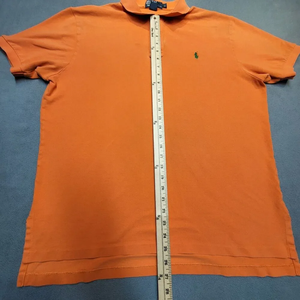 Ralph Lauren Polo Shirt Mens XL Orange Short Sleeve Pony